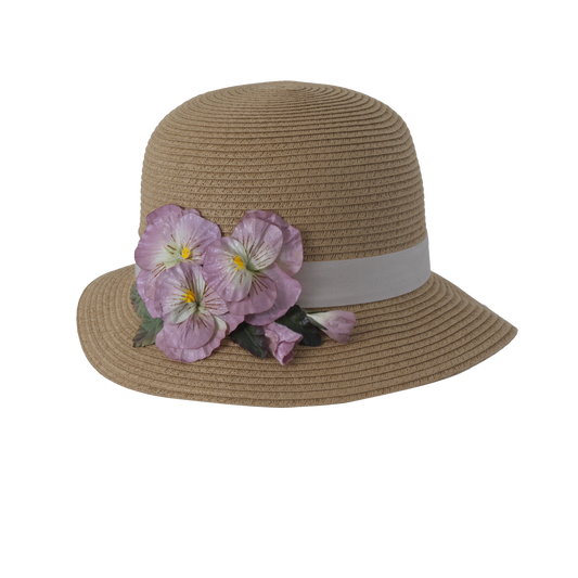 Three Pansy Cloche Toast/Fuchsia