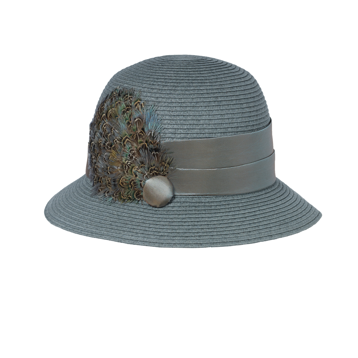 Feather Packable Cloche Smoke