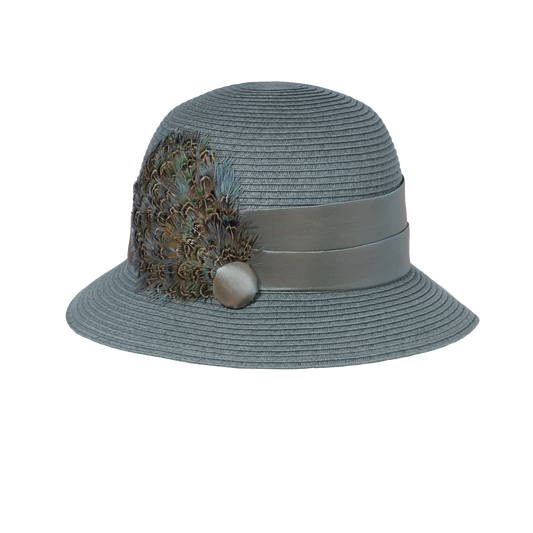Feather Packable Cloche Smoke