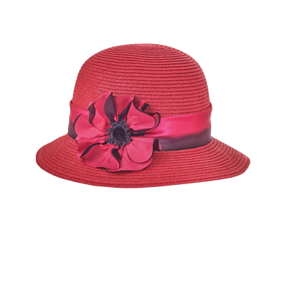 Poppy Cloche Red