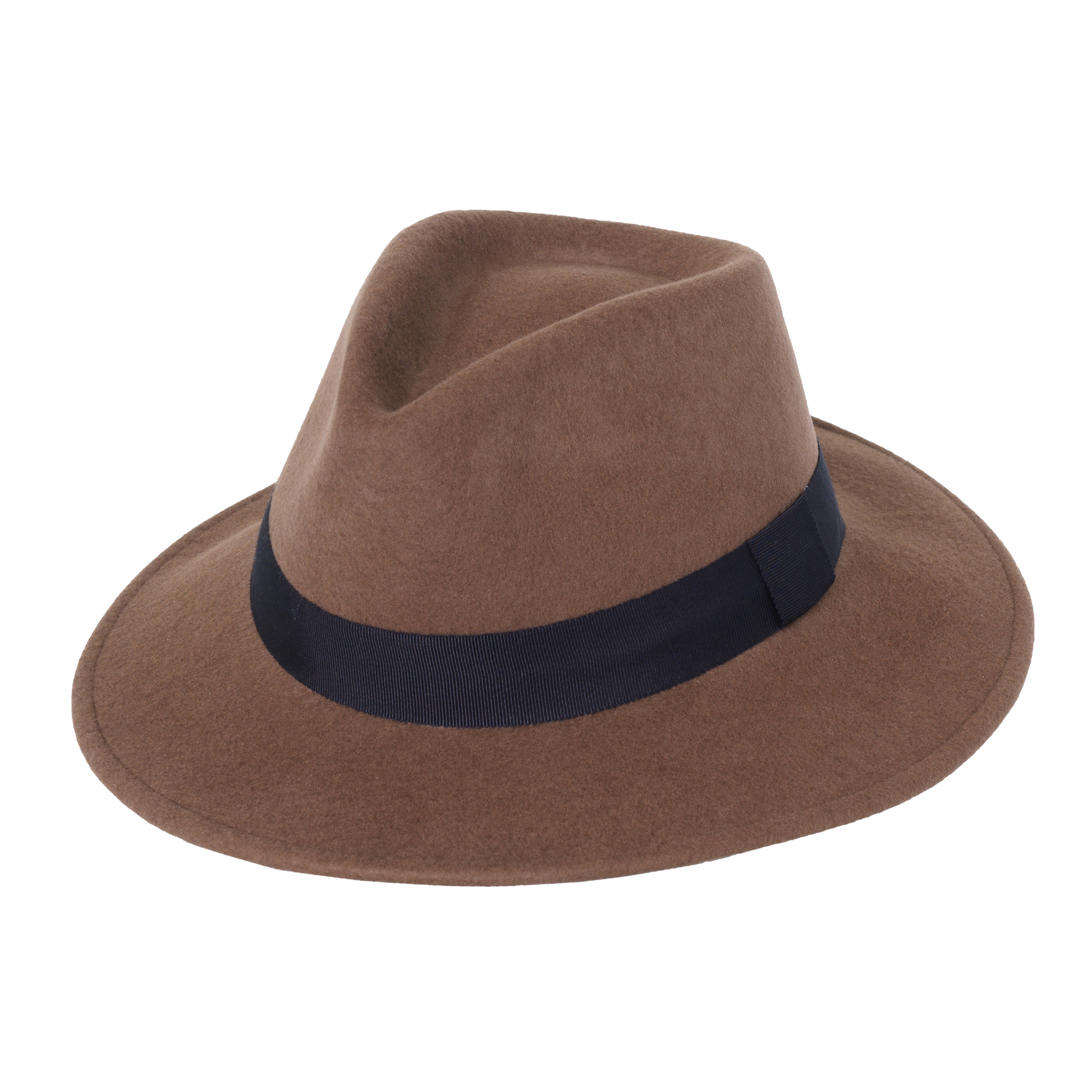 Felt Fedora Hat Brown / Small