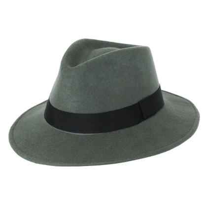 Felt Fedora Hat Loden / Small