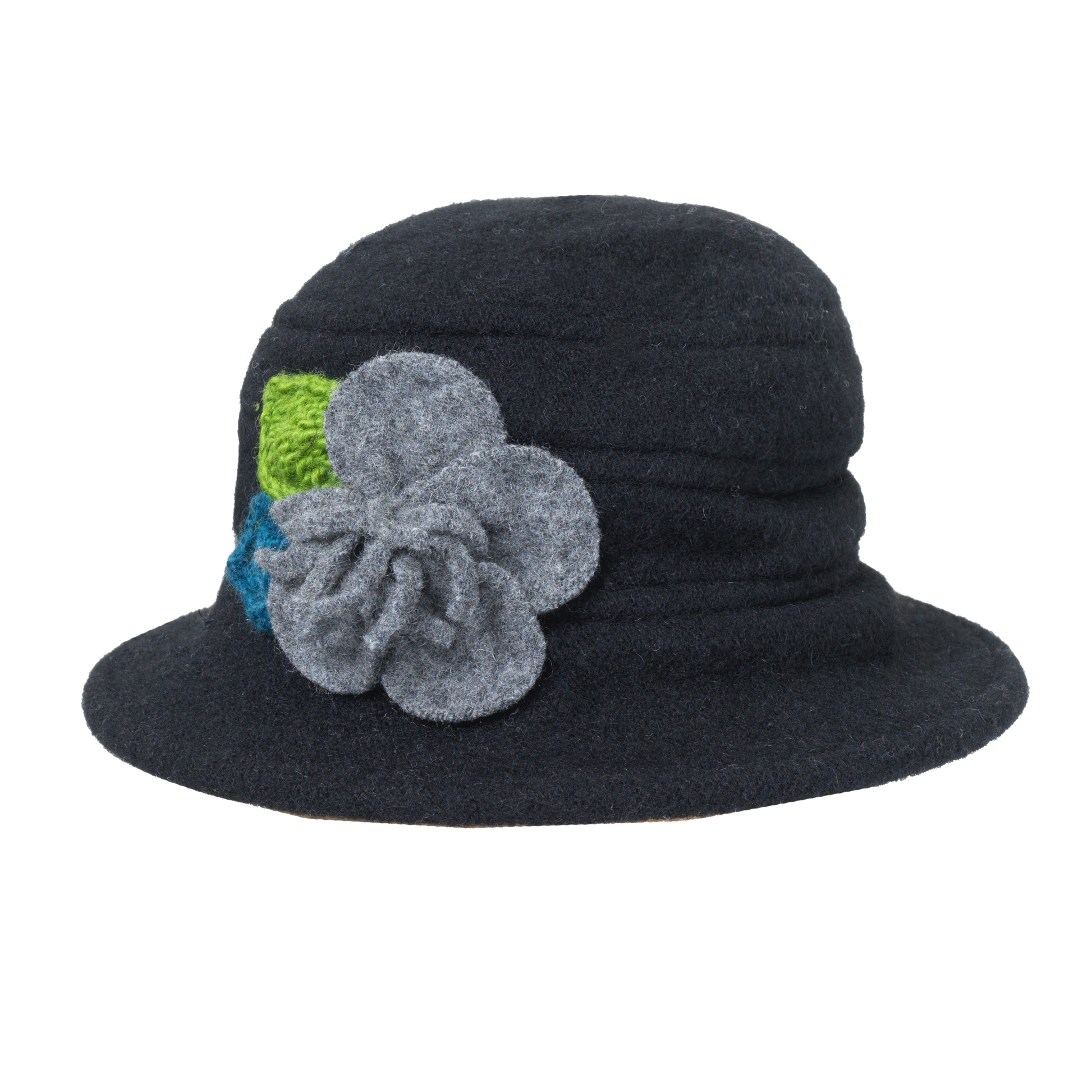 Soft Wool Cloche Black