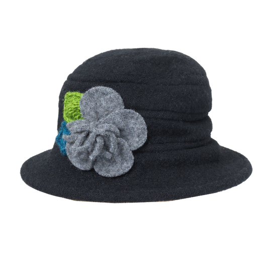 Soft Wool Cloche Black