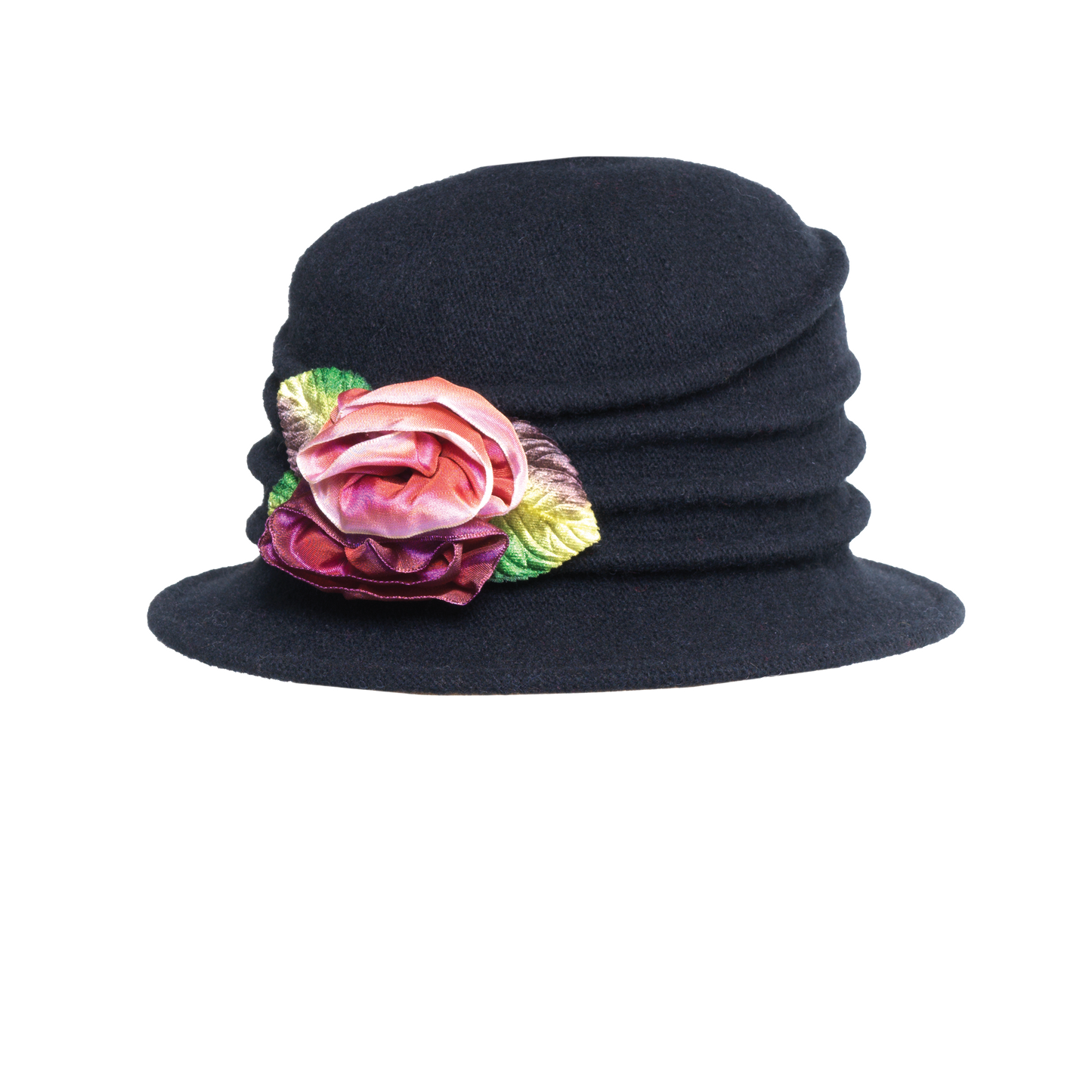 Ombre Rose Cloche Black/Burgundy