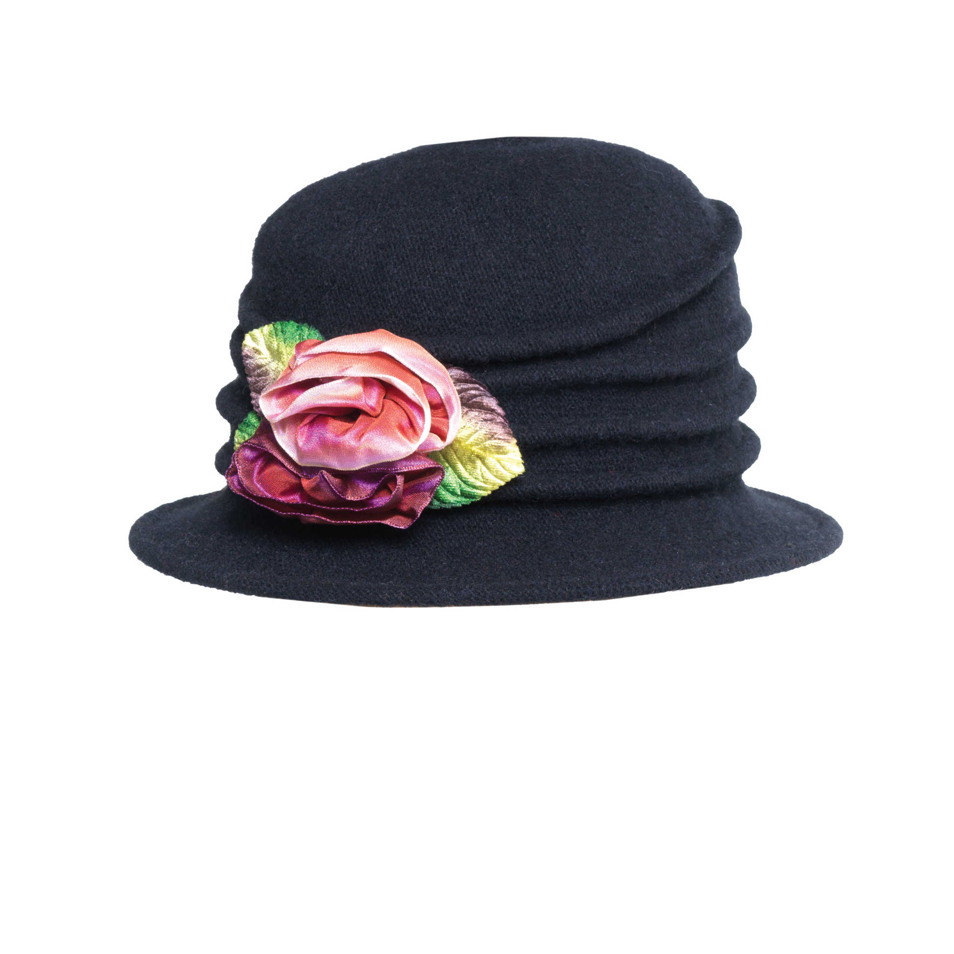 Ombre Rose Cloche Black/Burgundy