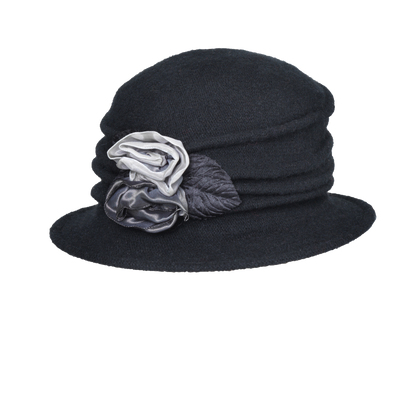 Ombre Rose Cloche Black/Grey
