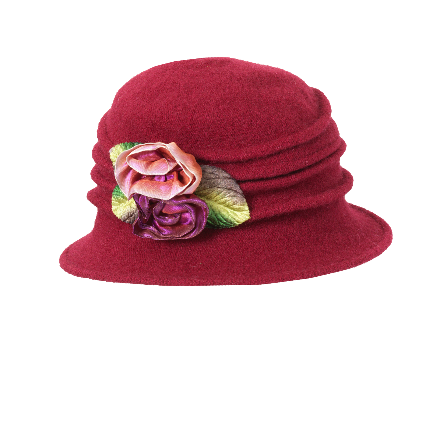 Ombre Rose Cloche Burgundy