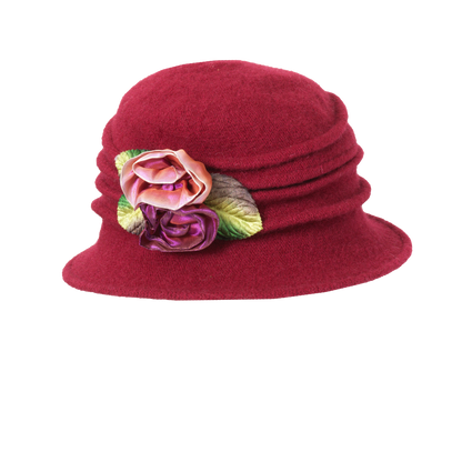 Ombre Rose Cloche Burgundy