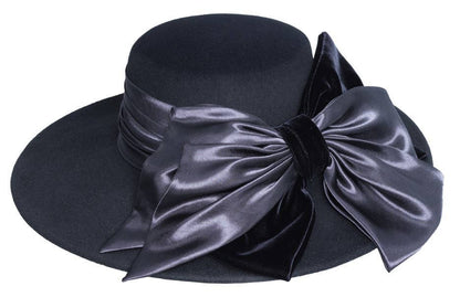 Velvet/Satin Bow Hat