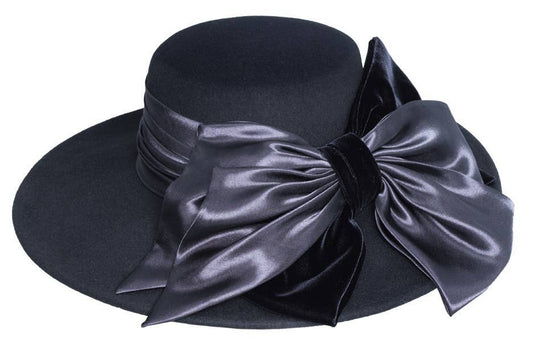 Velvet/Satin Bow Hat